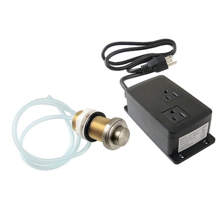 Kingston Brass Dual Outlet Garbage Disposal Air Switch Kit, Brushed Nickel KADK218